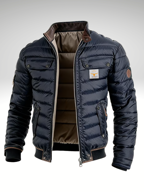Andrés | Chaqueta acolchada retro con cuello alto