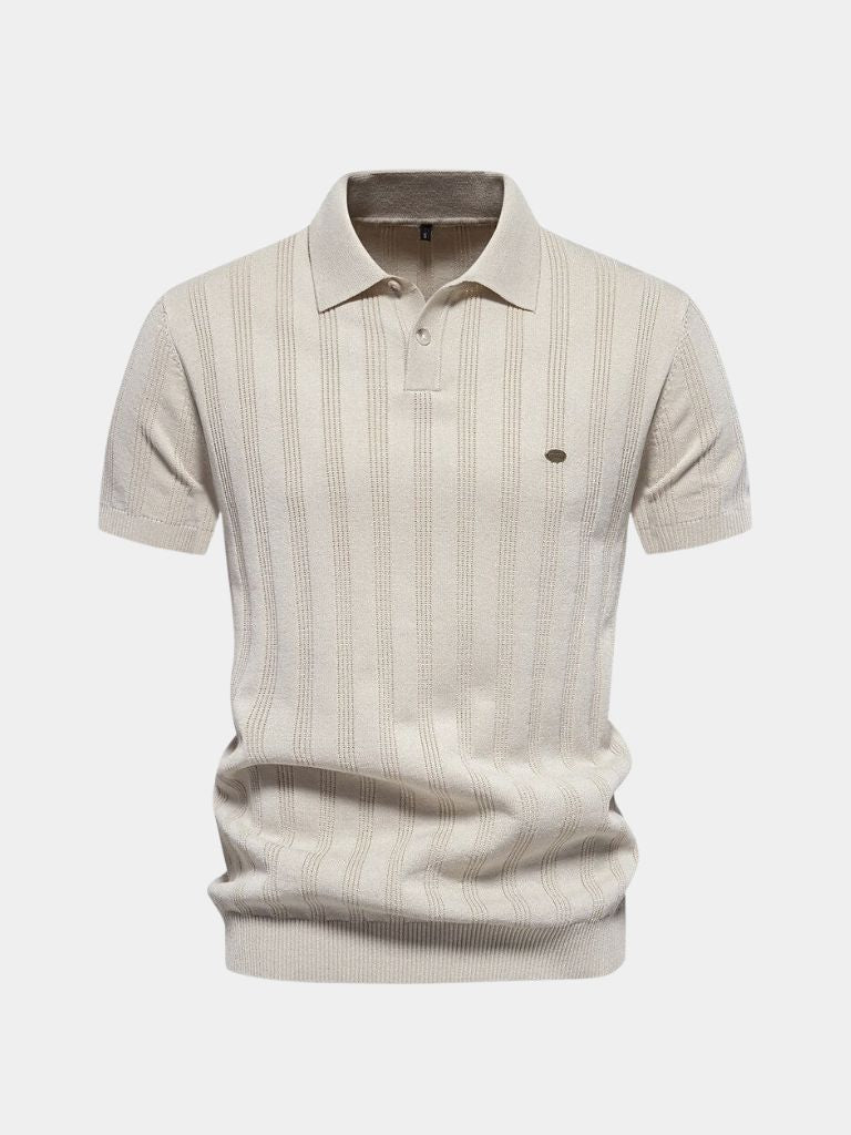 Andrés | Polo de punto color crudo con textura