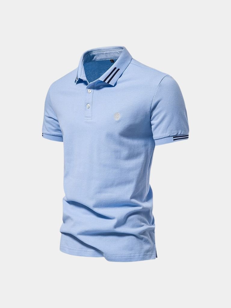 Ángel | Polo clásico azul claro