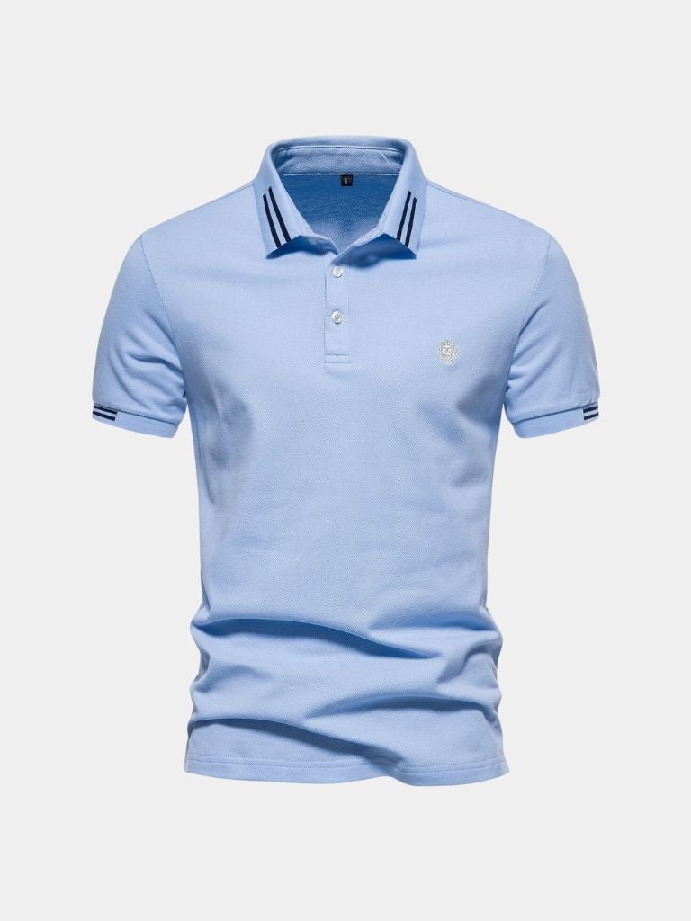 Ángel | Polo clásico azul claro