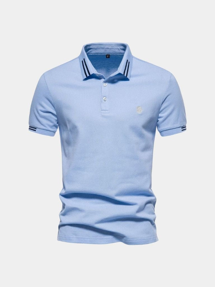 Ángel | Polo clásico azul claro