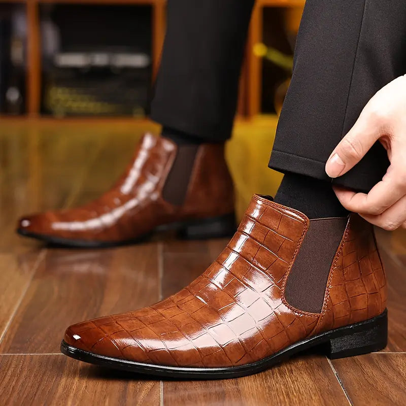 Antonio Diego | Botines Chelsea con efecto cocodrilo