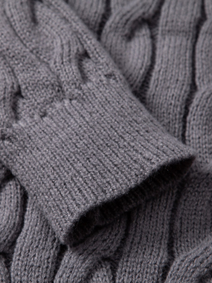 Armando | Jersey de ochos jacquard con cremallera corta