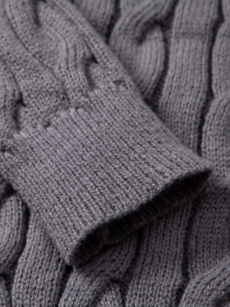 Armando | Jersey de ochos jacquard con cremallera corta