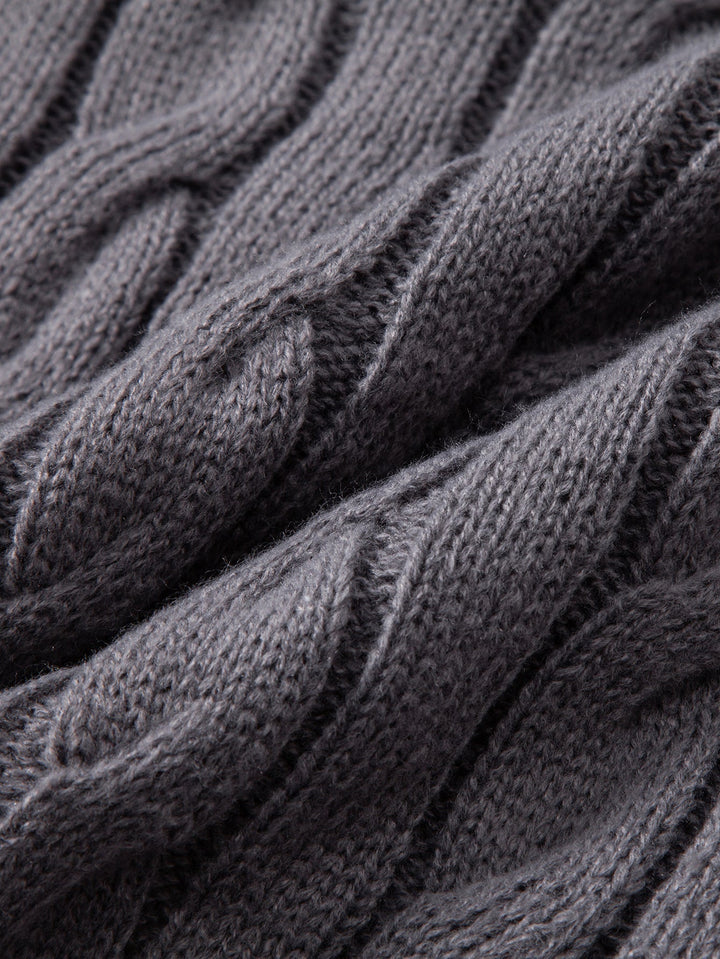 Armando | Jersey de ochos jacquard con cremallera corta