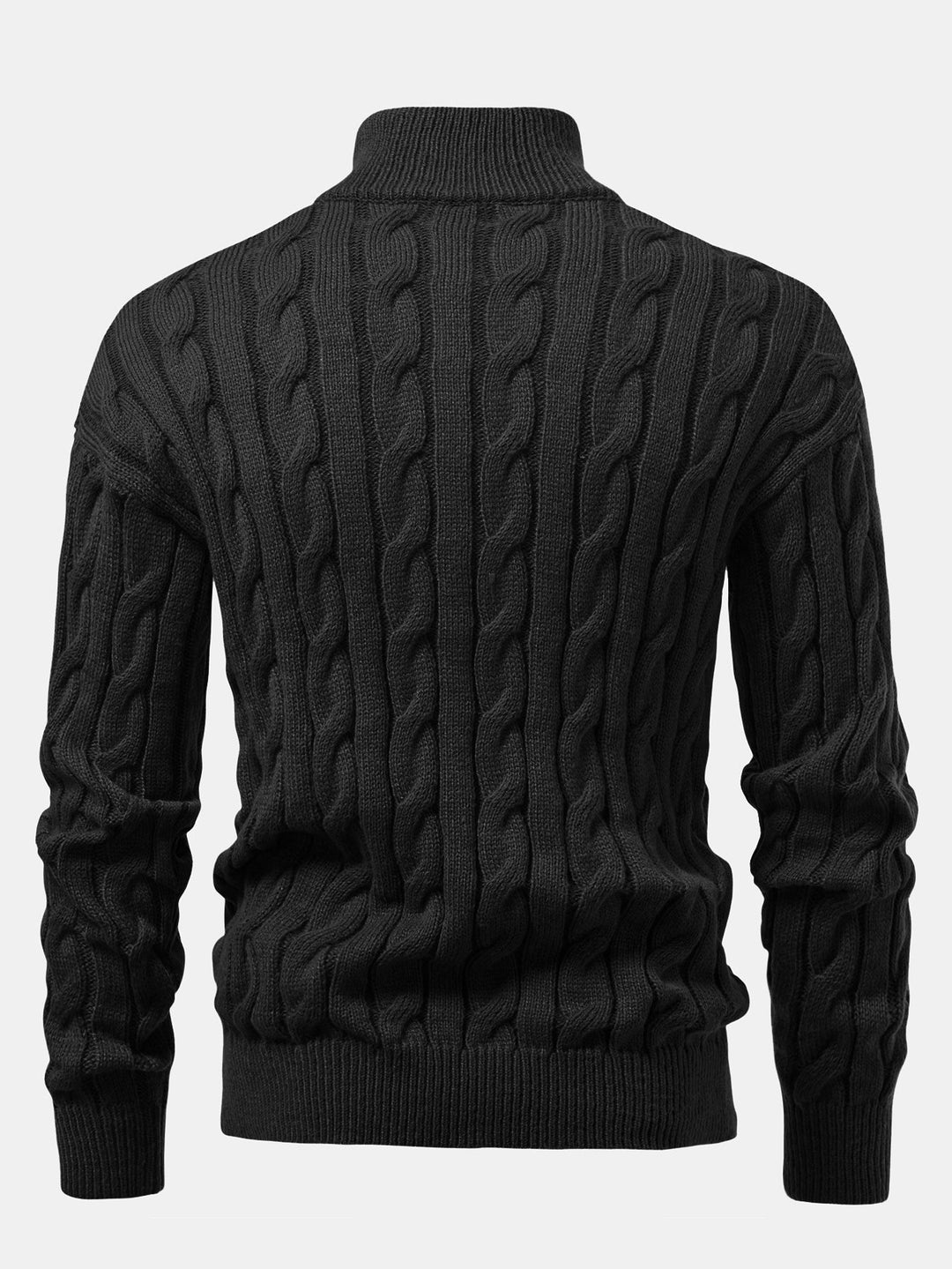 Armando | Jersey de ochos jacquard con cremallera corta