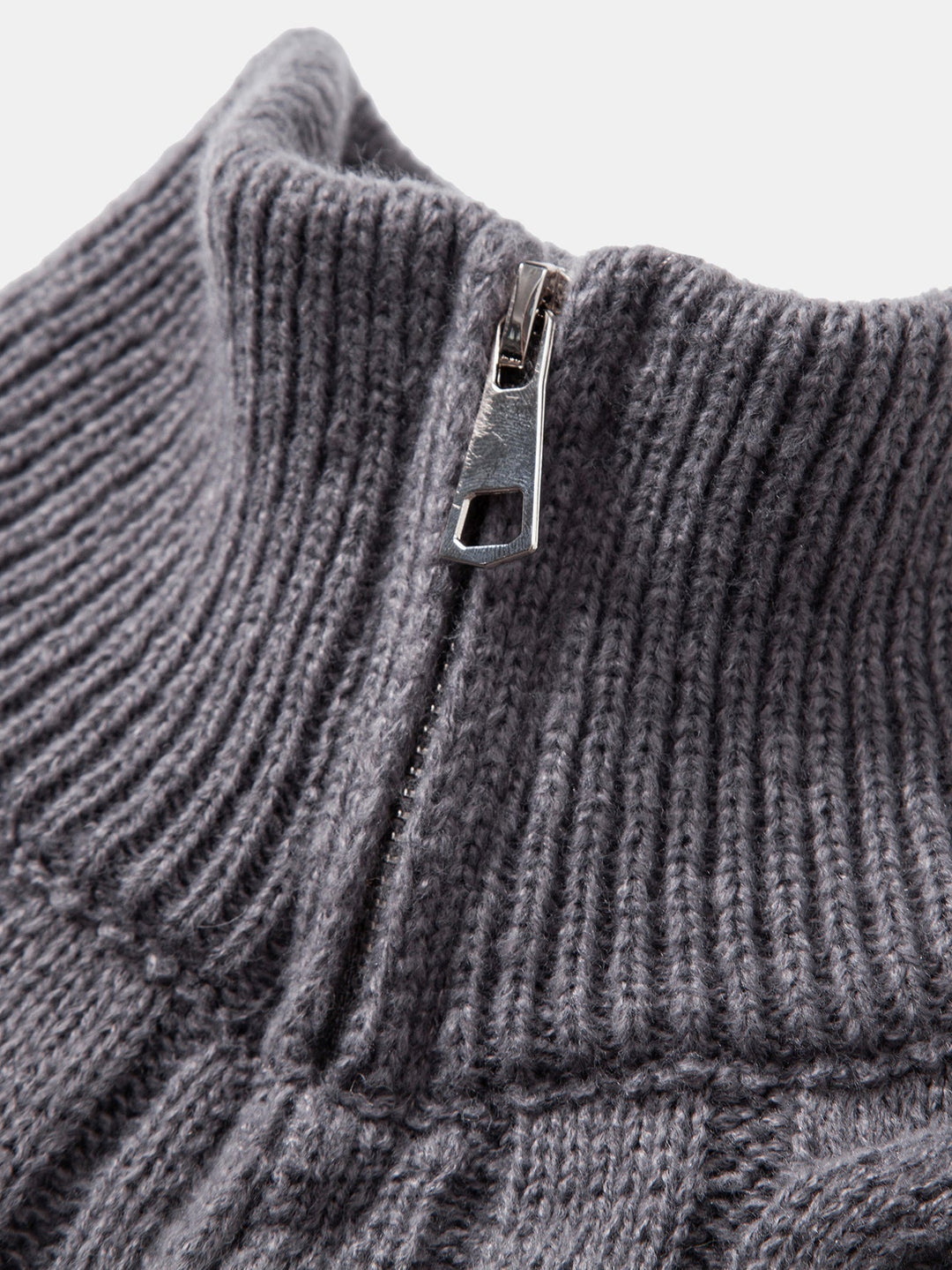 Armando | Jersey de ochos jacquard con cremallera corta