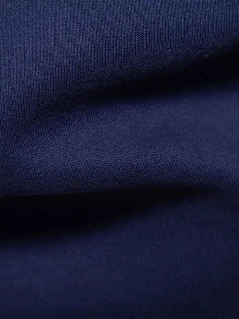 Arsenio | Polo azul marino de manga larga con puños de canalé