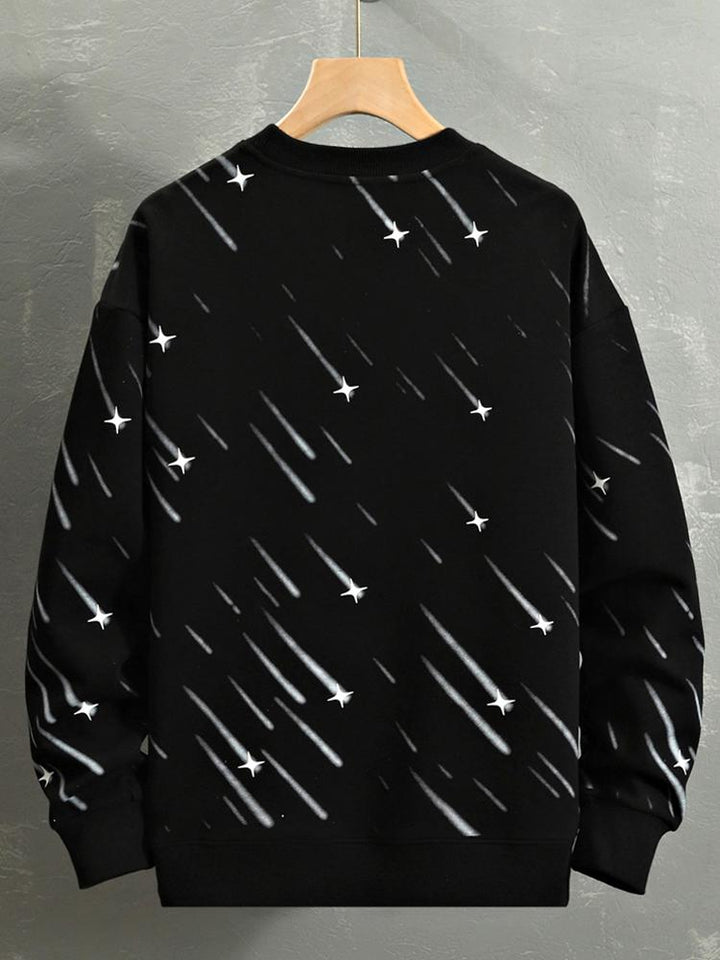 Arturo | Sudadera con estampado de meteoritos y corte relajado