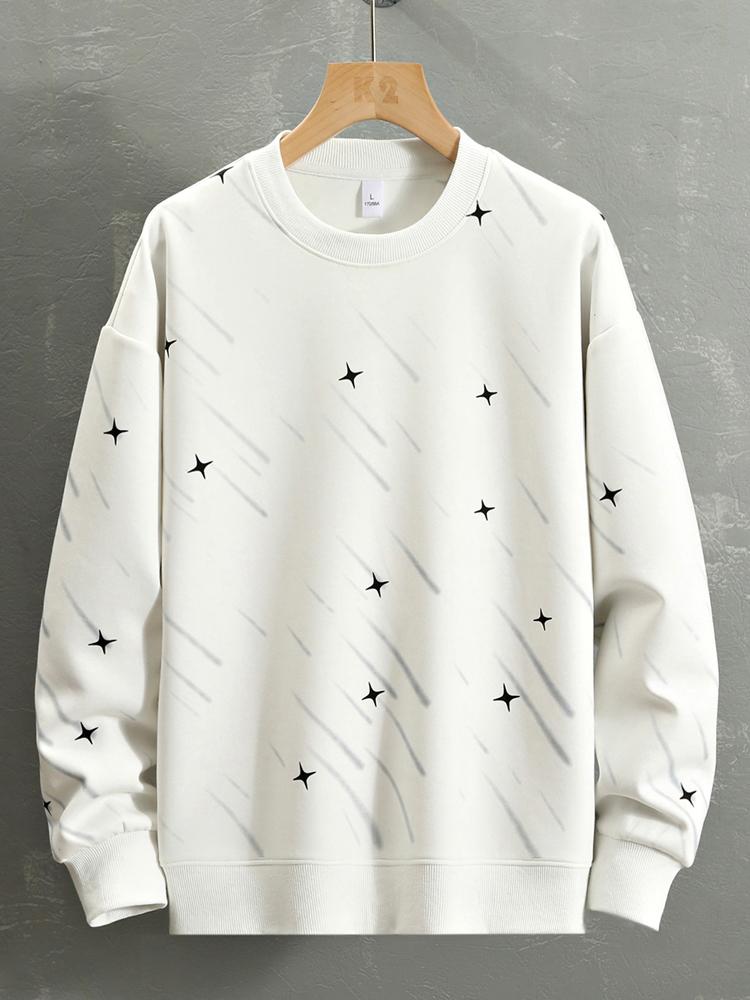 Arturo | Sudadera con estampado de meteoritos y corte relajado