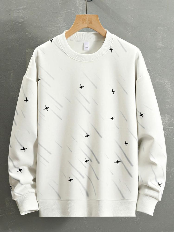 Arturo | Sudadera con estampado de meteoritos y corte relajado