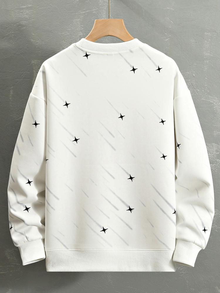 Arturo | Sudadera con estampado de meteoritos y corte relajado