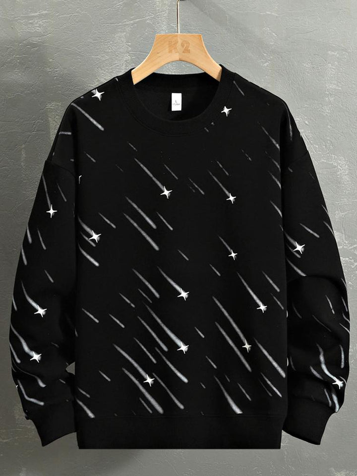 Arturo | Sudadera con estampado de meteoritos y corte relajado