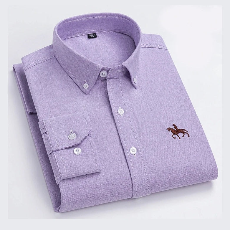 Asier | Camisa lavanda con cuello button-down