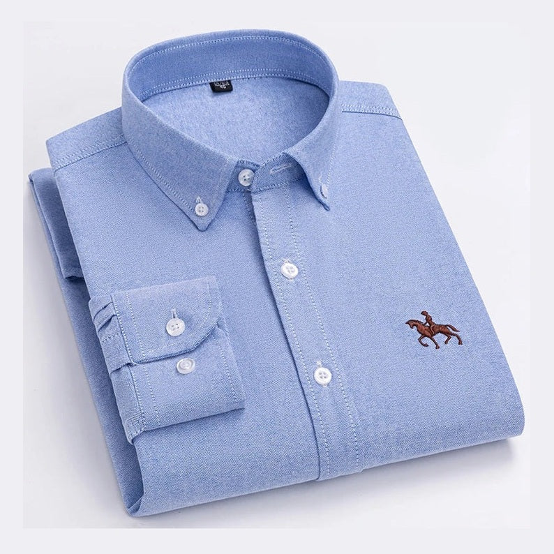 Asier | Camisa lavanda con cuello button-down