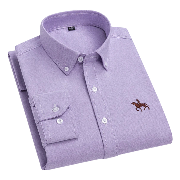 Asier | Camisa lavanda con cuello button-down