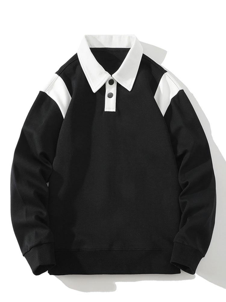 Asier | Sudadera polo con detalles en contraste