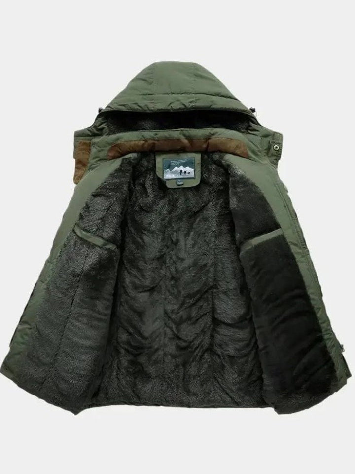 Aurelio | Chaqueta con capucha en tonos militares