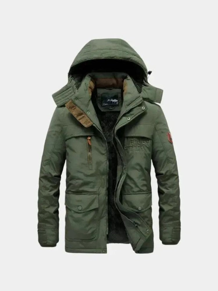 Aurelio | Chaqueta con capucha en tonos militares