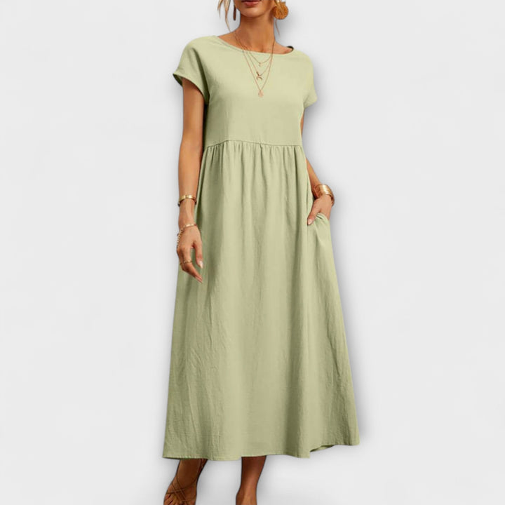 Adriana | Vestido maxi fluido de primavera