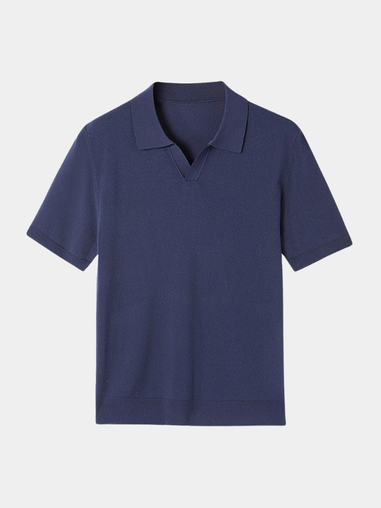 Balduino | Polo de punto con cuello abierto