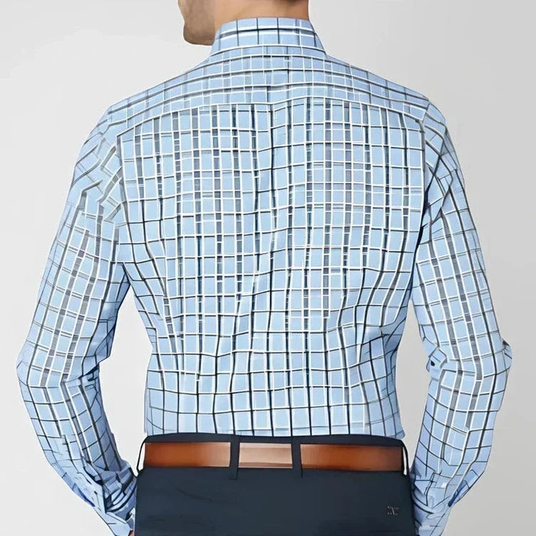Baltasar | Camisa de cuadros en azul marino y rojo