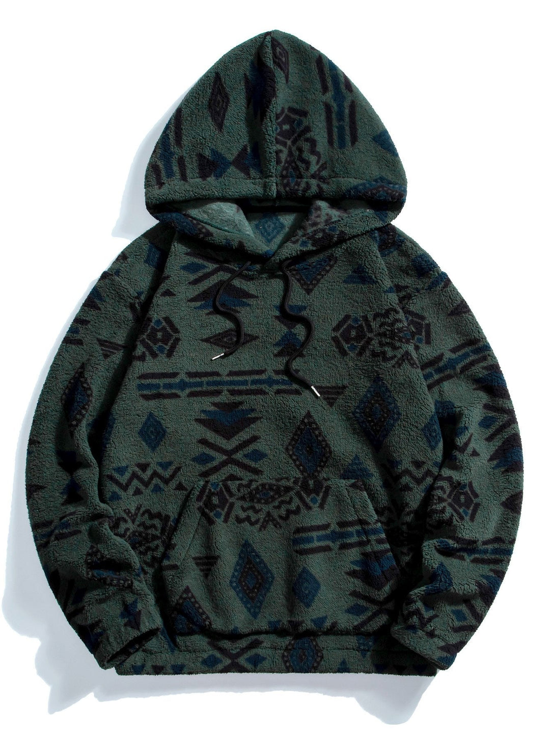 Baltasar | Sudadera con capucha de borreguito con estampado azteca