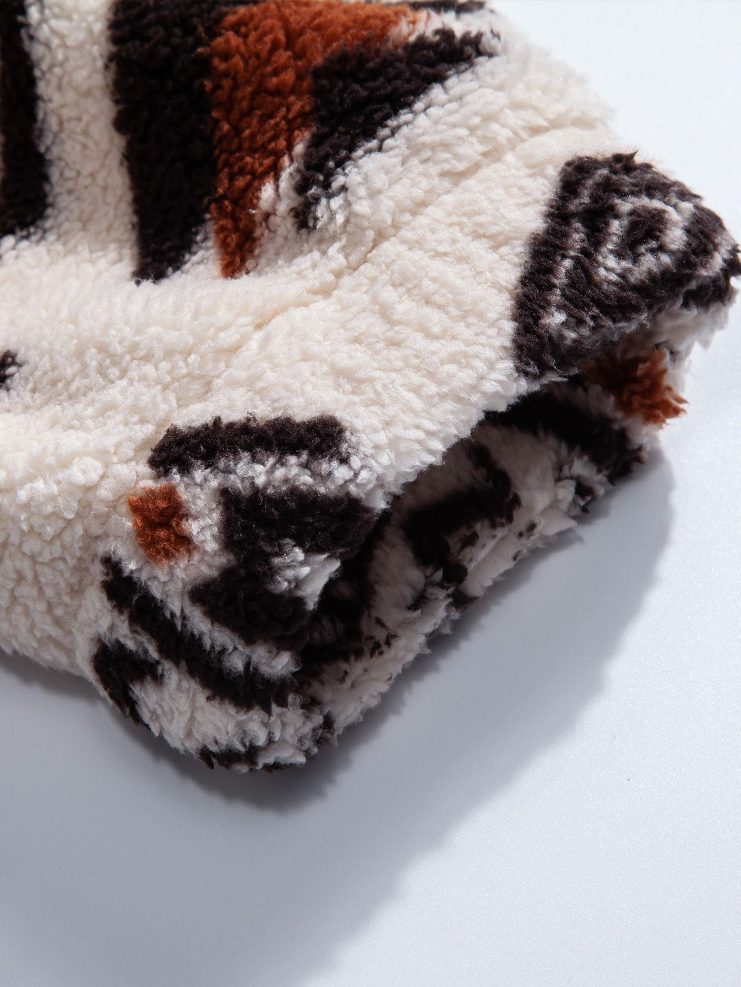 Baltasar | Sudadera con capucha de borreguito con estampado azteca
