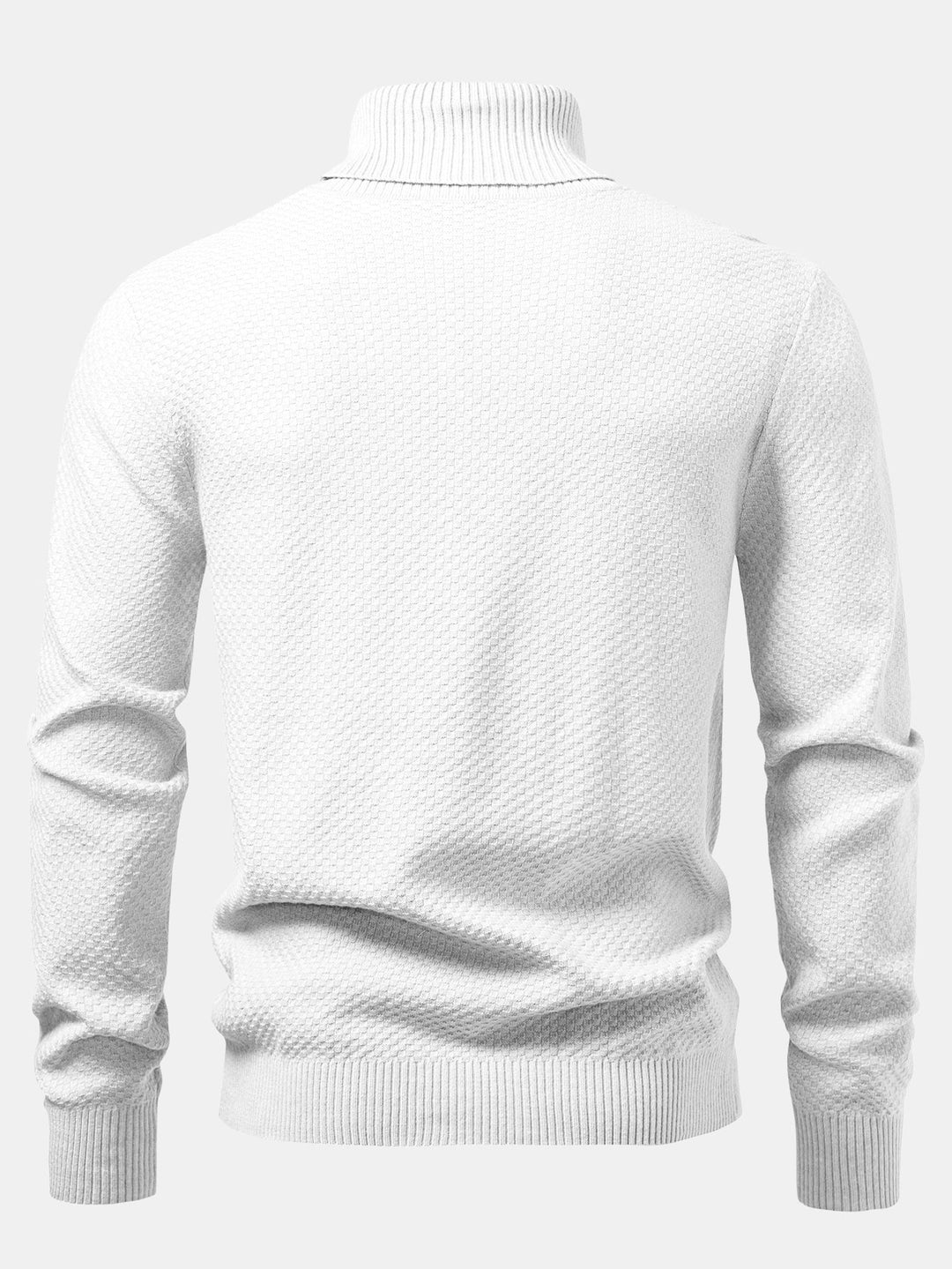 Bartolomé | Jersey de cuello vuelto con textura de tablero de ajedrez