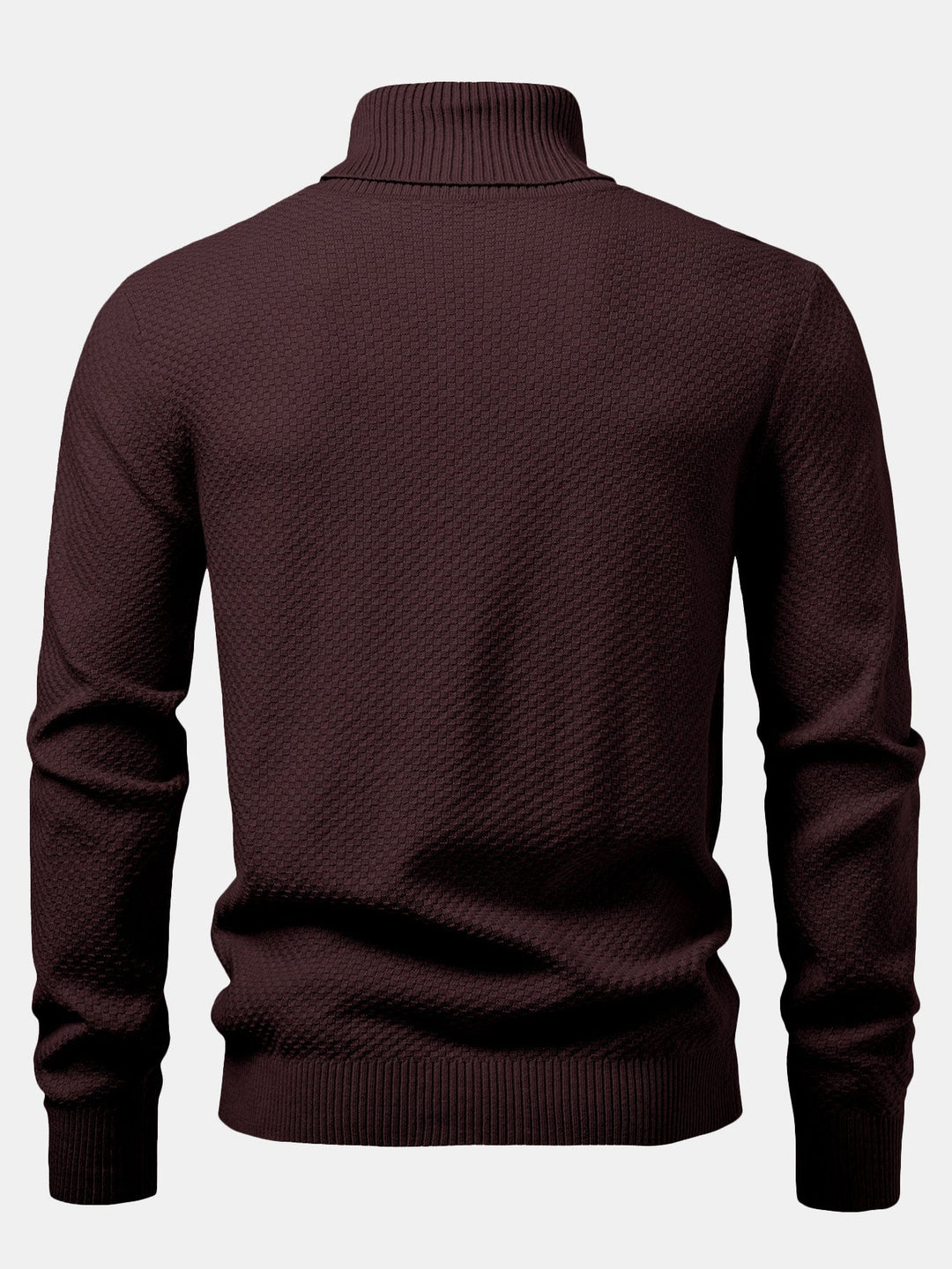 Bartolomé | Jersey de cuello vuelto con textura de tablero de ajedrez