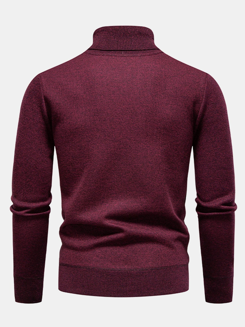 Basilio | Jersey de cuello vuelto jacquard con motivo geométrico