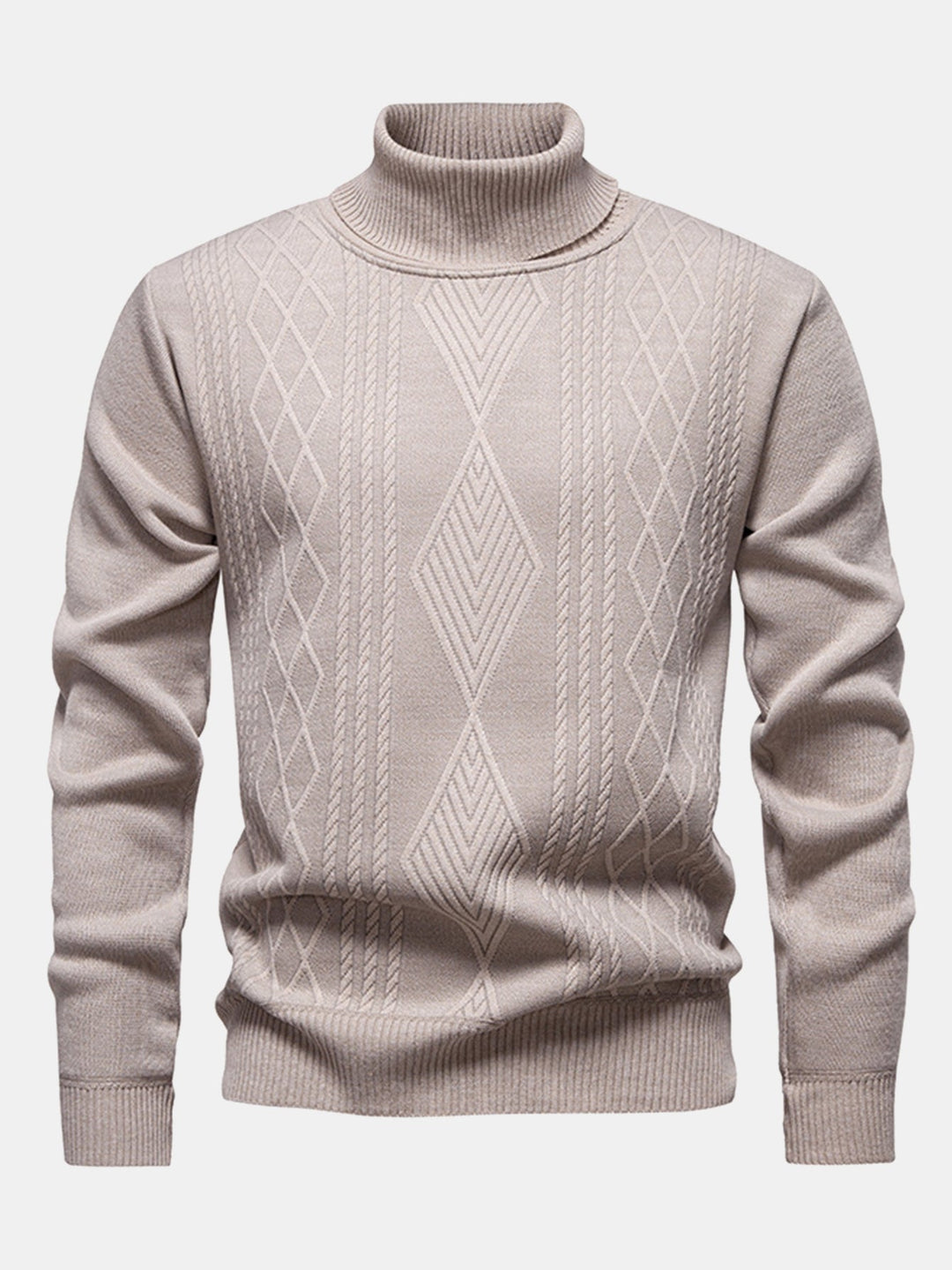 Basilio | Jersey de cuello vuelto jacquard con motivo geométrico