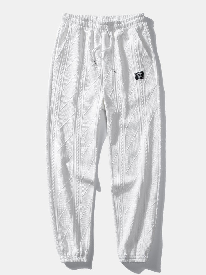 Baudilio | Pantalón jogger jacquard con motivo geométrico