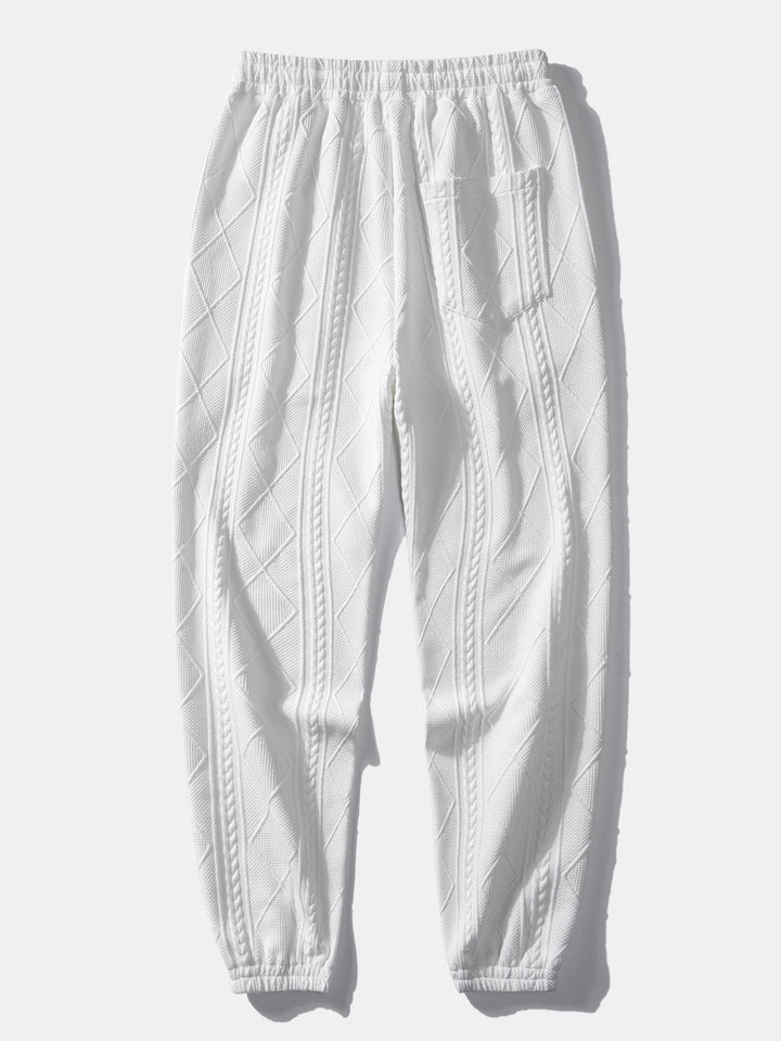 Baudilio | Pantalón jogger jacquard con motivo geométrico