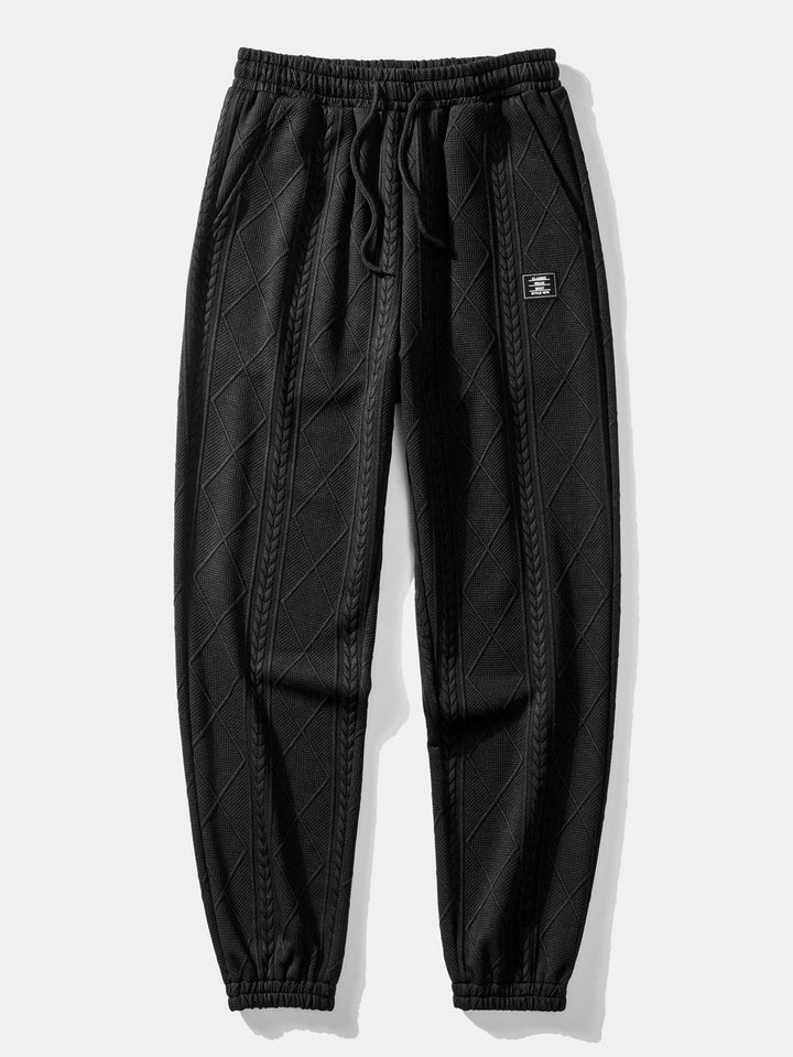 Baudilio | Pantalón jogger jacquard con motivo geométrico