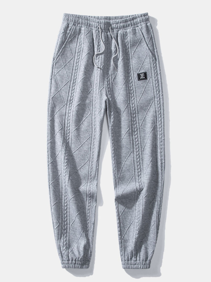 Baudilio | Pantalón jogger jacquard con motivo geométrico