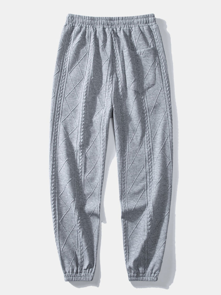 Baudilio | Pantalón jogger jacquard con motivo geométrico