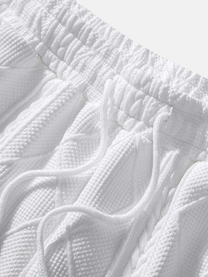Baudilio | Pantalón jogger jacquard con motivo geométrico