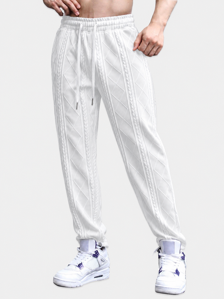 Baudilio | Pantalón jogger jacquard con motivo geométrico