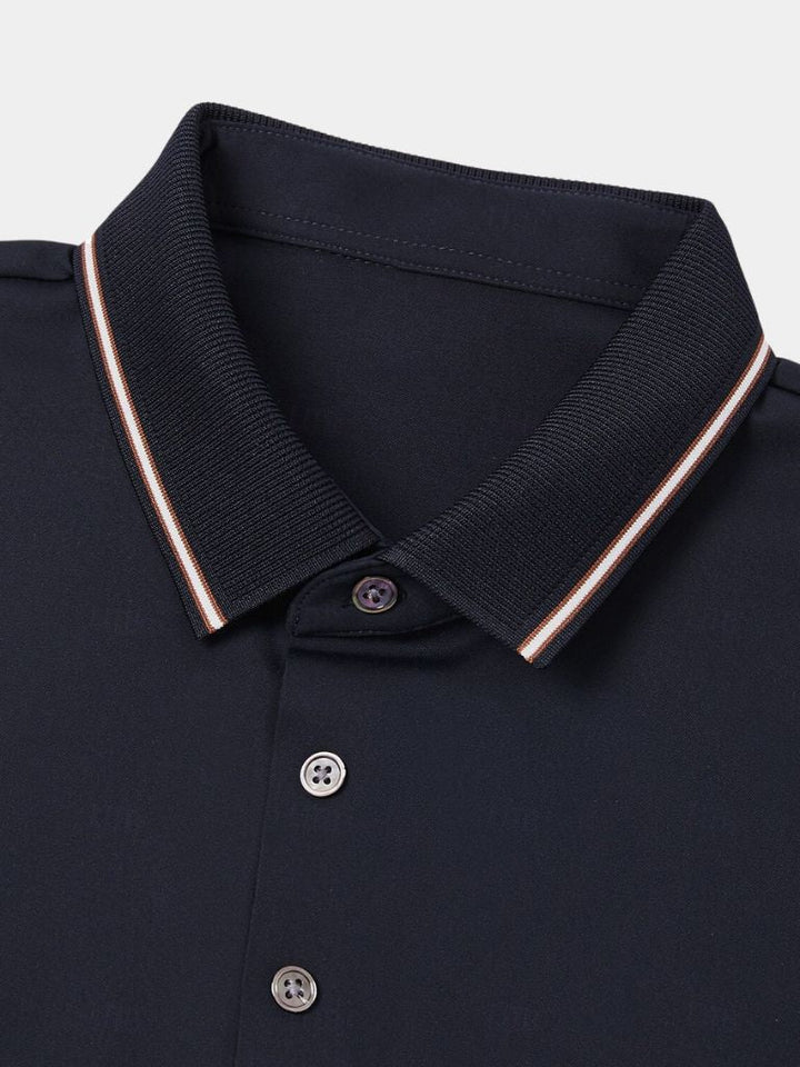 Bautista | Polo azul marino con ribete en contraste