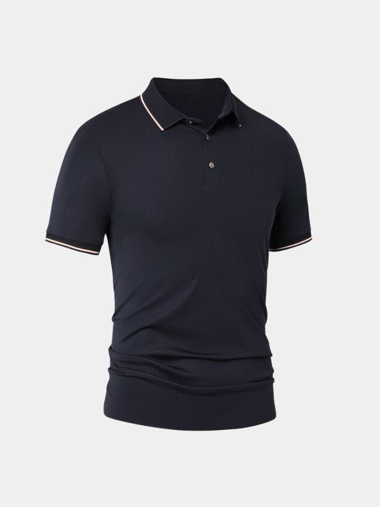 Bautista | Polo azul marino con ribete en contraste