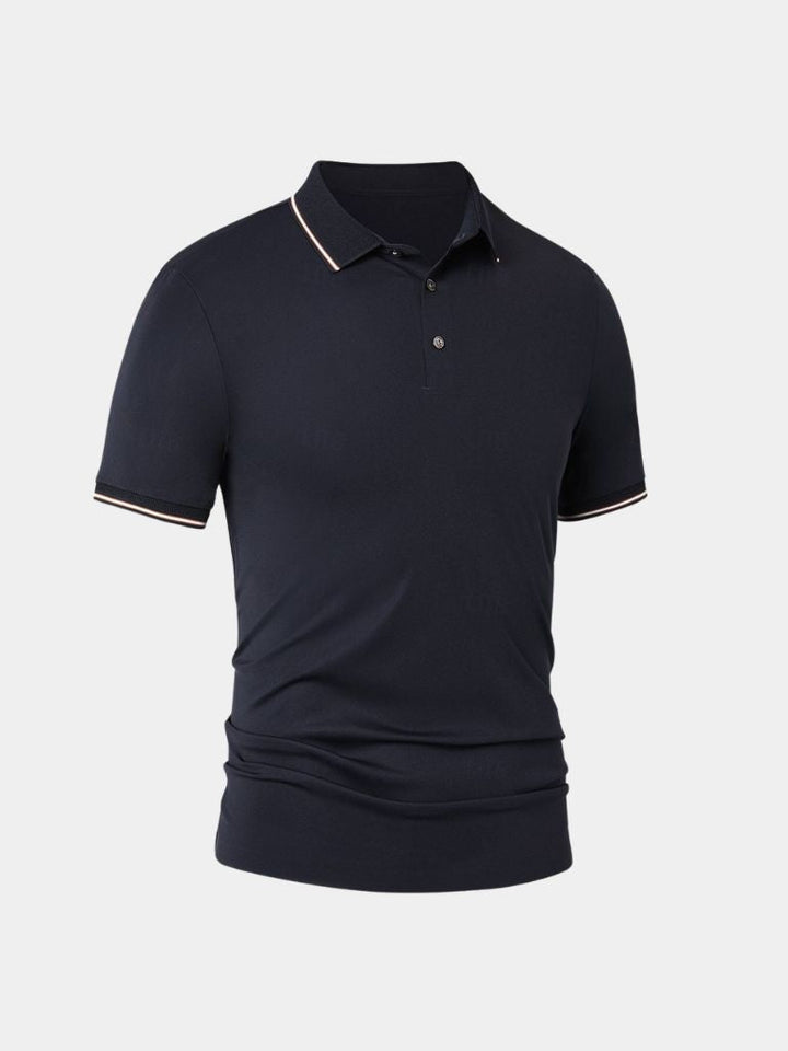 Bautista | Polo azul marino con ribete en contraste