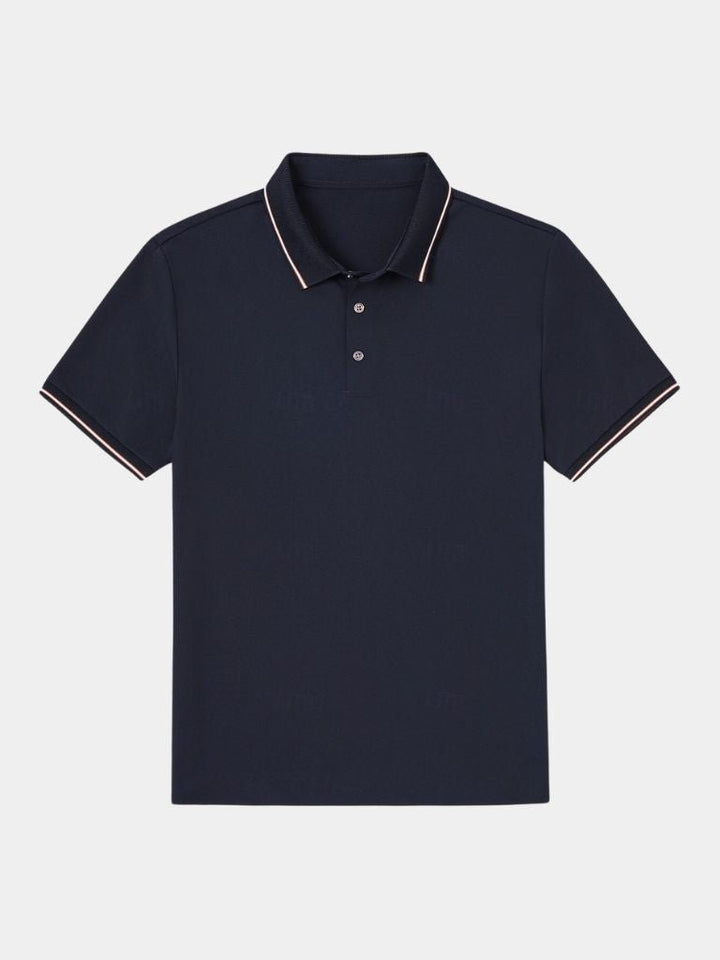 Bautista | Polo azul marino con ribete en contraste