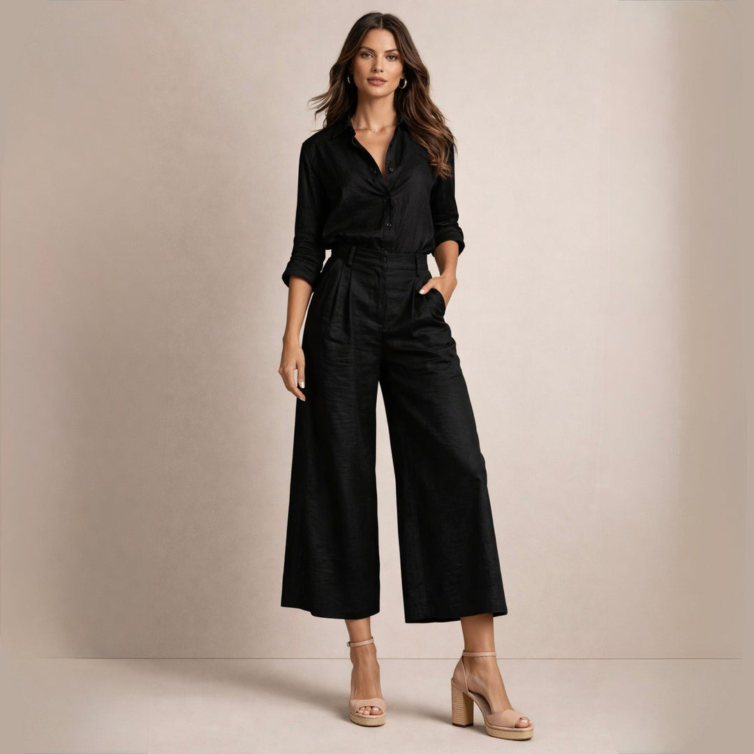 Beatriz | Conjunto de lino con camisa