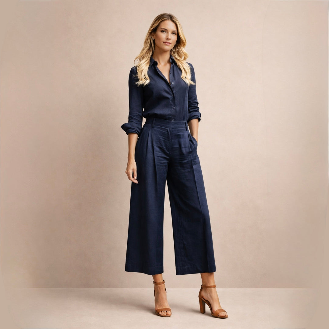 Beatriz | Conjunto de lino con camisa