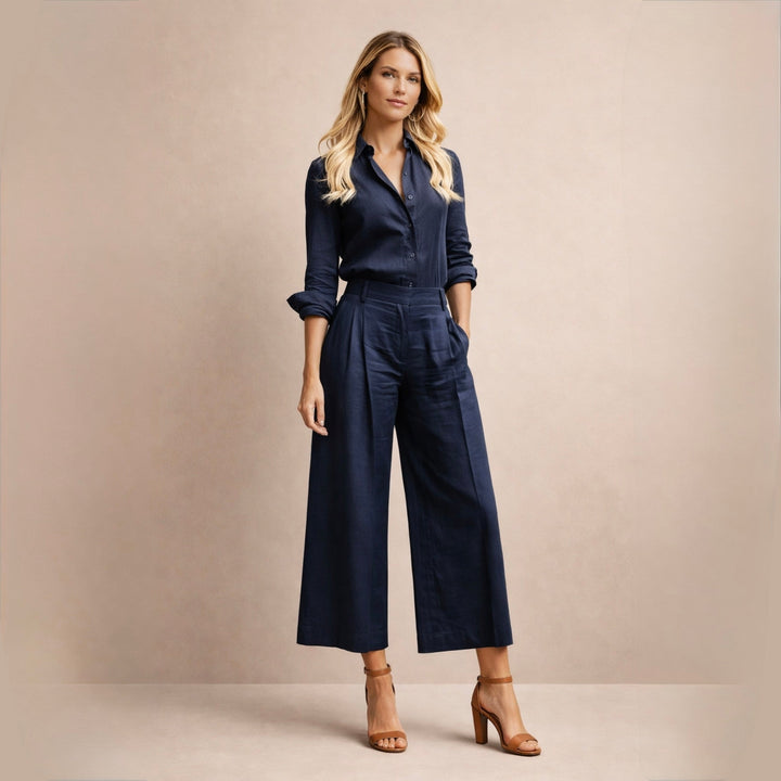 Beatriz | Conjunto de lino con camisa