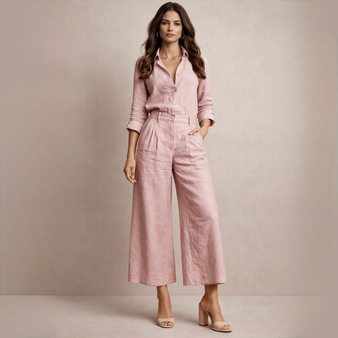 Beatriz | Conjunto de lino con camisa
