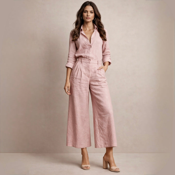 Beatriz | Conjunto de lino con camisa