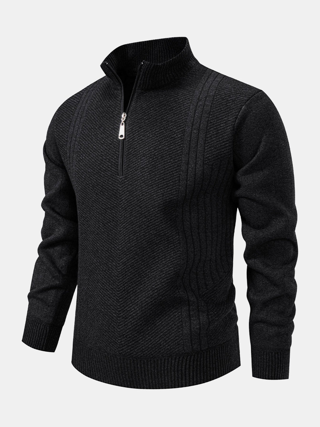 Benigno | Jersey de rayas con cremallera corta