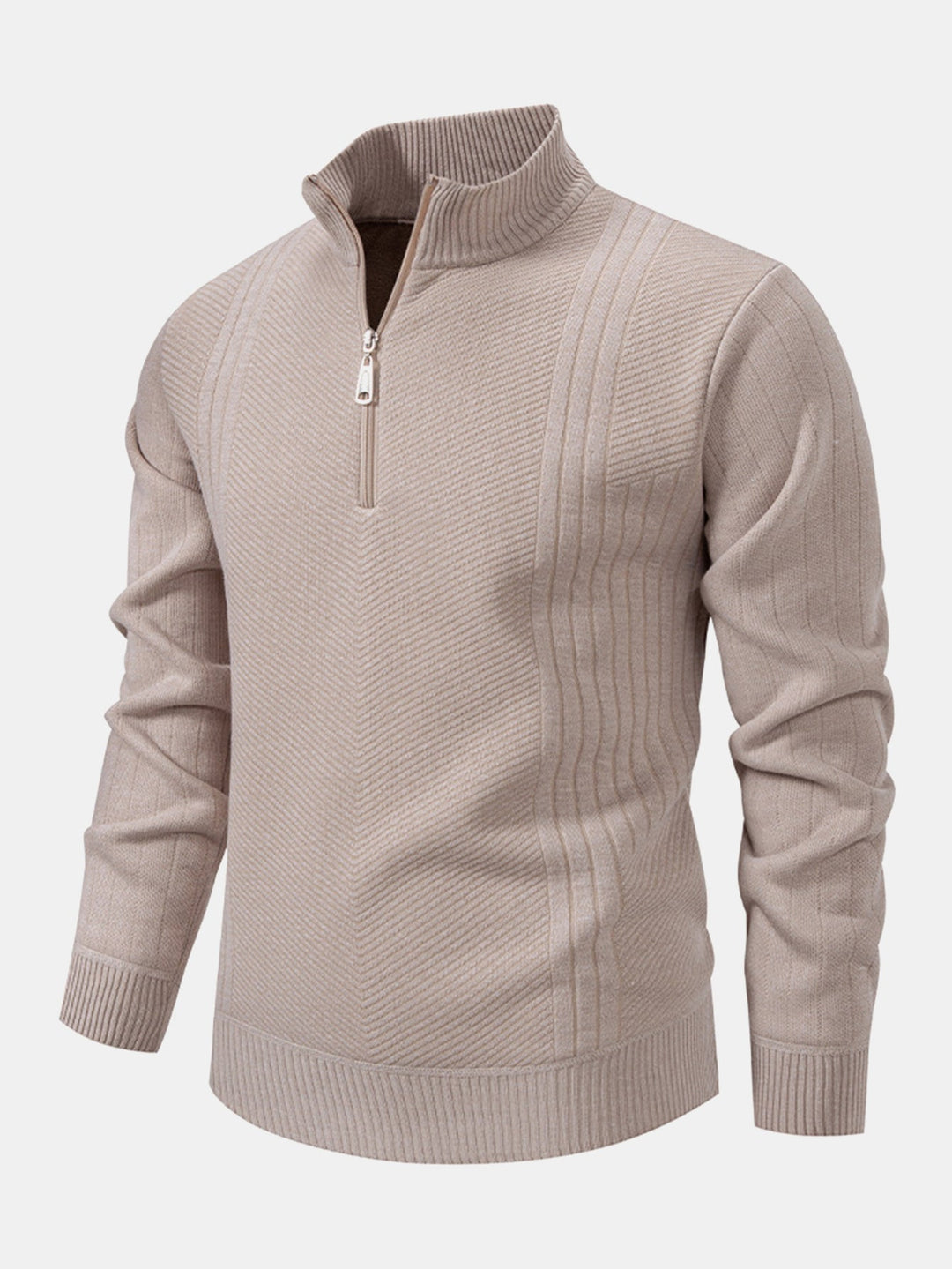 Benigno | Jersey de rayas con cremallera corta